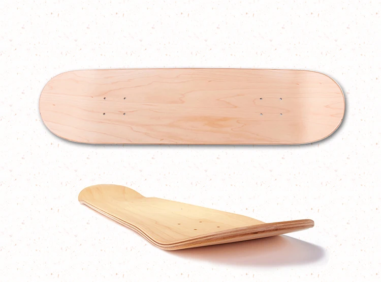 Custom Canadian Maple Wood Skateboard Decks In 10mm Thickness For