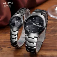 

Mens Tungsten steel Fashion Luminous Waterproof Quartz Wristwatch luxury business men's watches relogio masculino Couple Watch