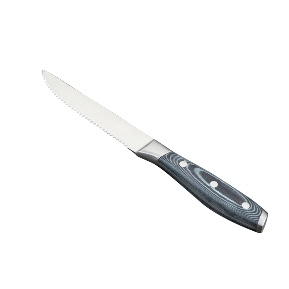 

Highly Resistant and Durable Serrated Blade 5Cr15Mov Stainless Steel Steak Knives set, Natural
