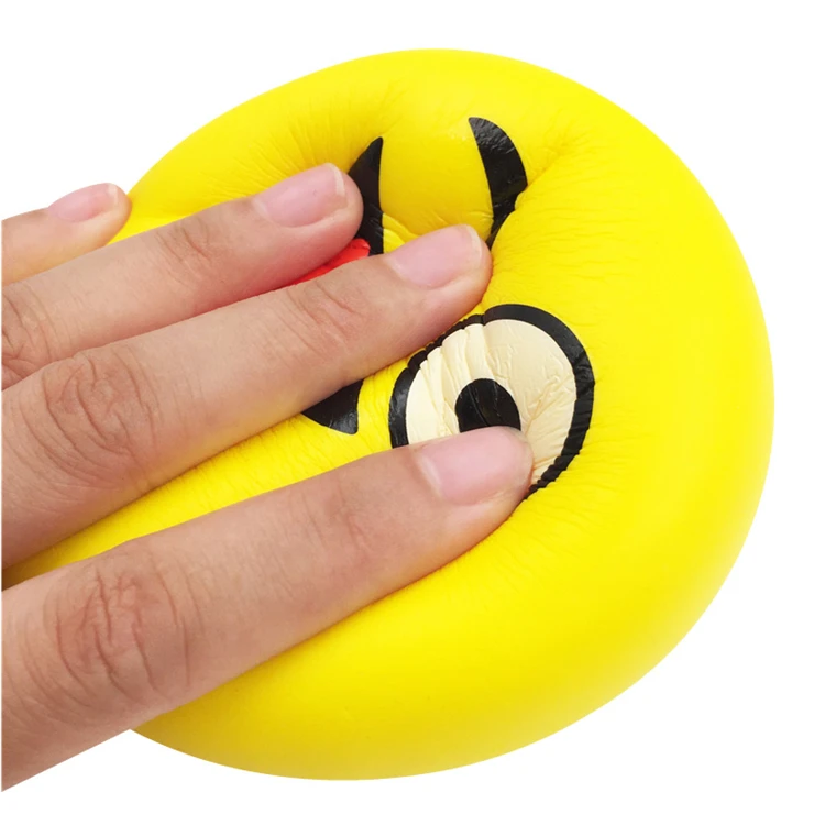 Emoji Ball Slow Rising Bread Bun Squishy Pack Toy Phone Charms Keychain
