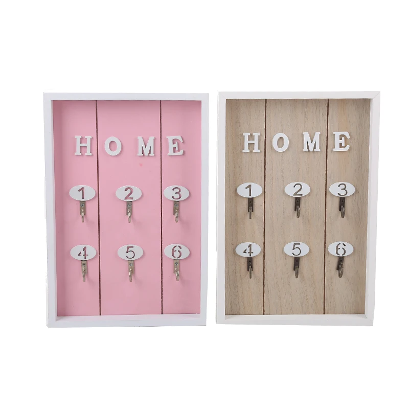 Hs6 Hooks Wall Mounted Wooden Key Rack Key Holder Wall Buy Key