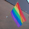 Nylon adjustable wooden Wall flag pole with plastic flag bracket base
