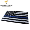 Fixed price cheap 3x5 polyester USA blue line police flag