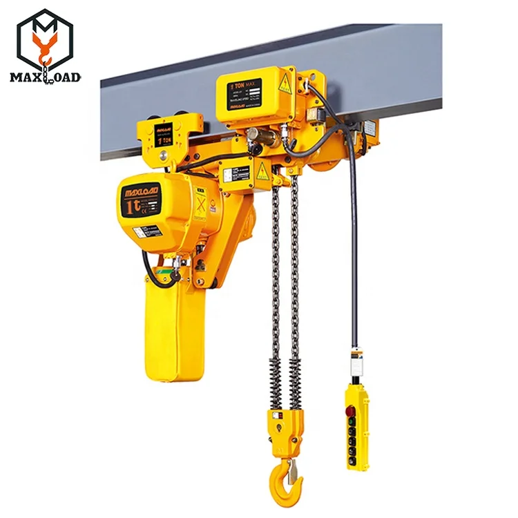 Small 3 Phase Motor 1 Ton Electric Trolley Construction Hoists - Buy ...