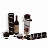 custom wine box with hot stamping embossed logo gold and silver foil wine paper box