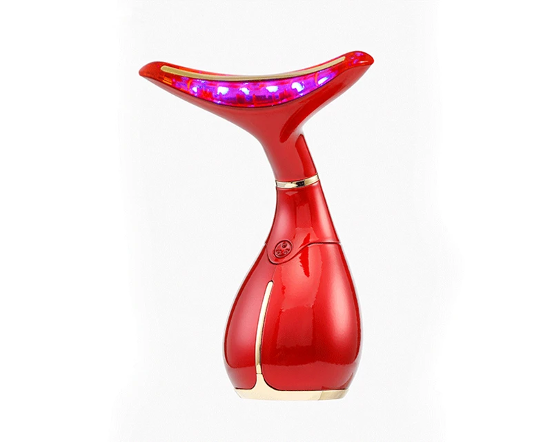 Magnetic Heat High Frequency Vibration Anti Aging Neck Massager for Face Neck Wrinkles Reducing & Skin Lifting USB chargeable