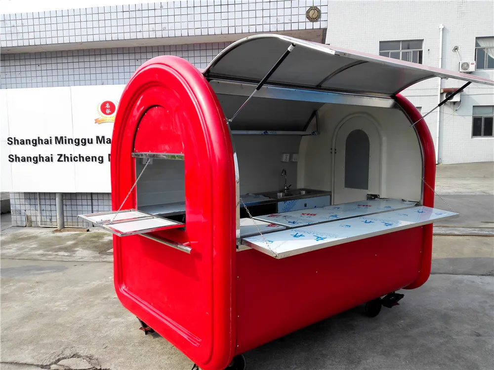 移动快餐大caravan caravan 可丽饼自动售货机/冰淇淋三轮车出售