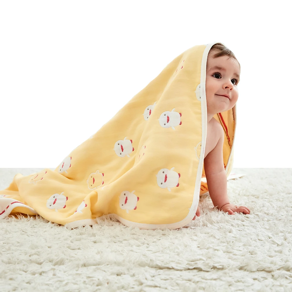 Printed Customized Ecofriendly 100 Cotton Baby Muslin Swaddle Blanket