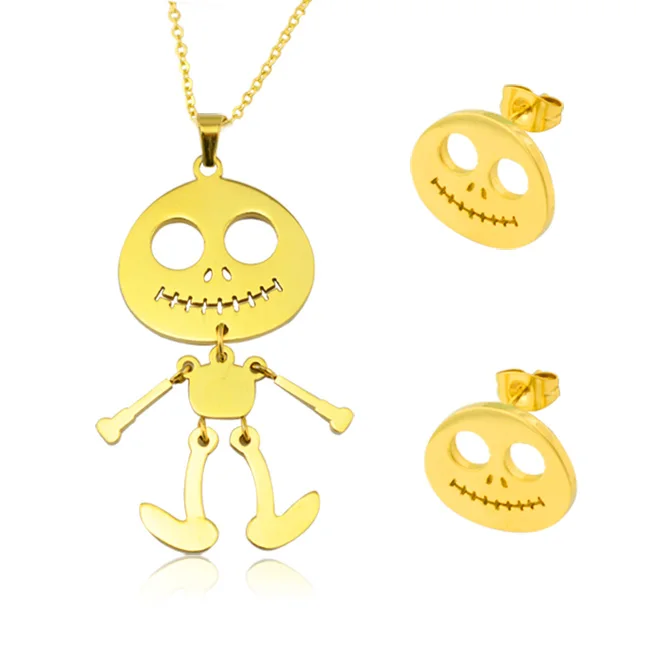 

SE01093 Jewelry wholesale puppet lovely stainless steel jewelry set, Gold