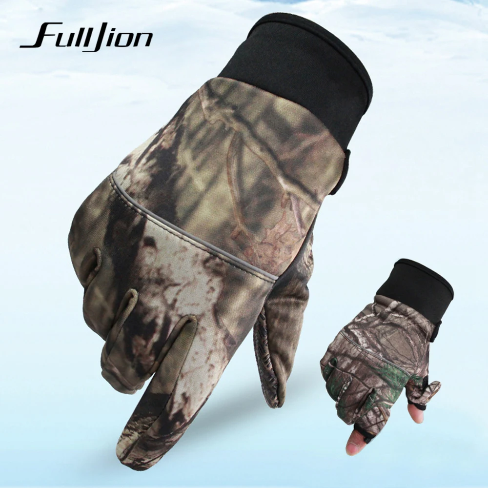 

Fulljion 2 Half-Finger Fishing Gloves Anti-Slip Winter Warmth Touch Screen Hunting Camouflage Outdoor Sport Fishing Equipment