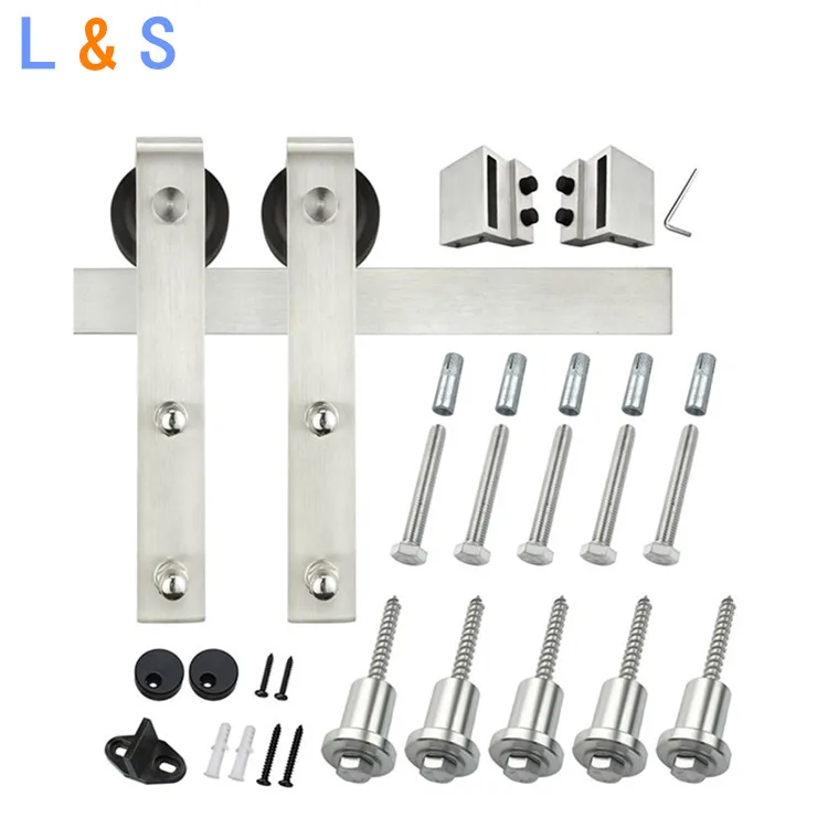 Деревянная дверь сарая из нержавеющей стали/раздвижная деревянная дверь