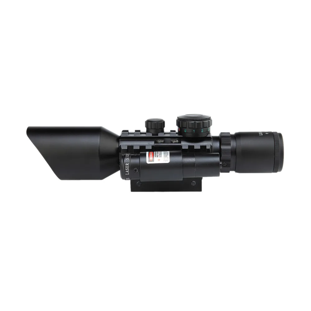 

3-10x40 M9 Tactical Military Riflescope Red Laser Telescopic Sight Scope For Hunting Shooting Gun Weapon