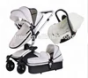 2019 Fashion baby stroller Luxury Leather Baby Stroller hot selling 3 in 1 or 2 in 1 baby pram