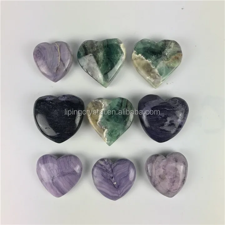 heart shaped healing crystals