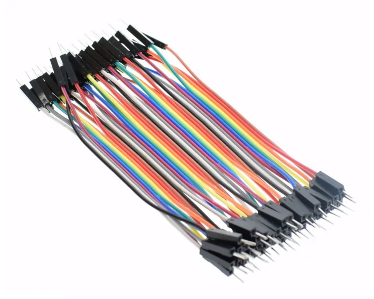 400 Jumper Wires 10x 8" 40-Wire Male-Male; 40 40P Color Wires Ribbon Cable USA 