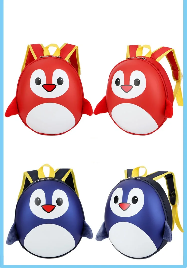 3D cartoon penguin backpack kids cartoon backpack nylon+EVA backpack bag for children