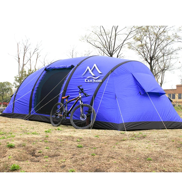 

6Person 4room High Quality Outdoor large leisure Family Camping Tent, Lightr green;black and customized