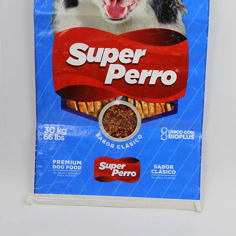 
Polypropylene sack bag of bopp laminated pp woven bag pet dog food packaging bag 30kg 