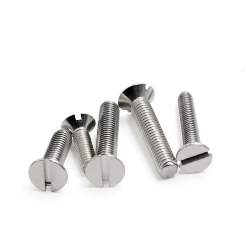 M3 x 10 Slotted Countersunk Head Screw Zinc Plated Black Passivated 4.8 DIN 963