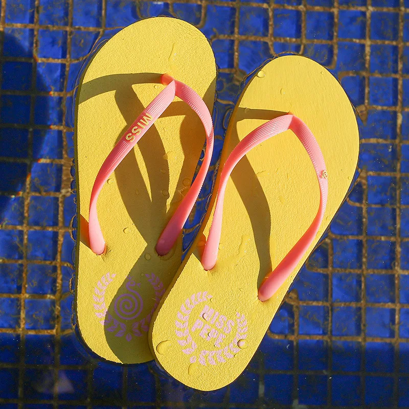 

Women Beach Summer Casual Flip Flops Sandals Yellow