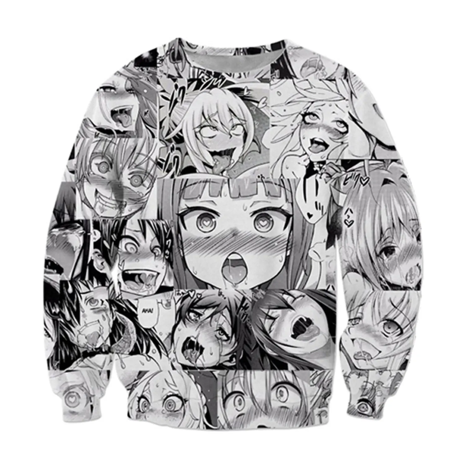 ahegao print hoodies