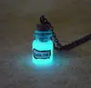 Alice in Wonderland inspired Pendant Glow In The Dark Drink Me Necklace Glowing Jewelry