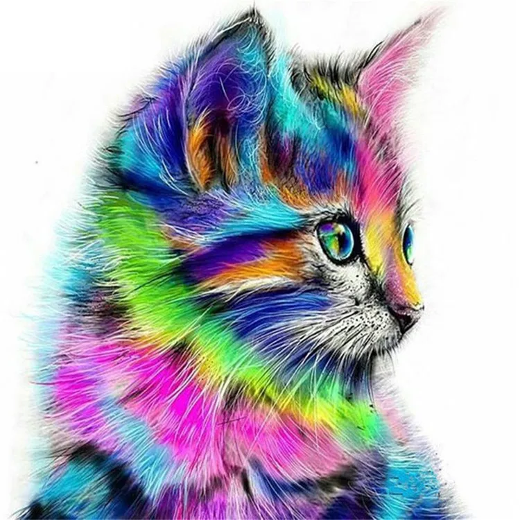 Homfun Peinture De Diamant 5d A Mosaique D Animaux Decoration Murale Multicolore Avec Chat Pour Bricolage Buy 5d Peinture Au Diamant Decorations Murales Peintures Pour Chats Peinture Au Diamant 5d Bricolage Product On Alibaba Com