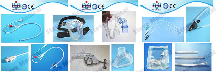 CE Certified Steve Medical silicone ventilator tube, reusalbe breathing tube
