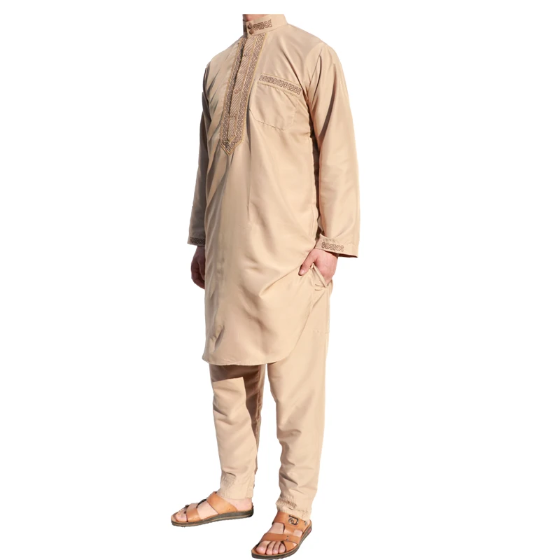 2019 New Arrive Factory Selling 2Piece Islamic Pakistan Garment Men Thobe