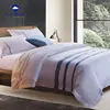 Hotel quality plain white 4 pcs cotton bed sheet set,hotel queen size bedding bulk fitted bed sheets for sale