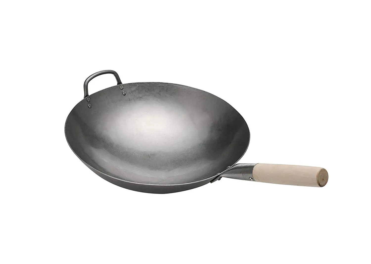 Облегченный кованый вок 35 см (hand Hammered Wok). Сковорода вок Китай.