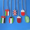 UAE/Qatar/Bahrain/USA/Saudi Arabia/Kuwait national country flag soft enamel dog tag necklace for people