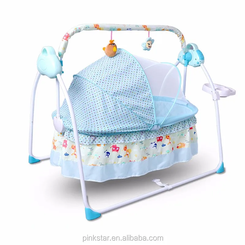 Luxury Baby Bed Multifunction Automatic Cradle Swing Baby Crib Bed