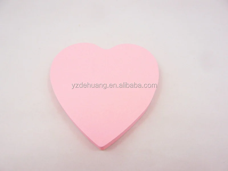 wholesale china supplier pink heart shaped custom sticky notes