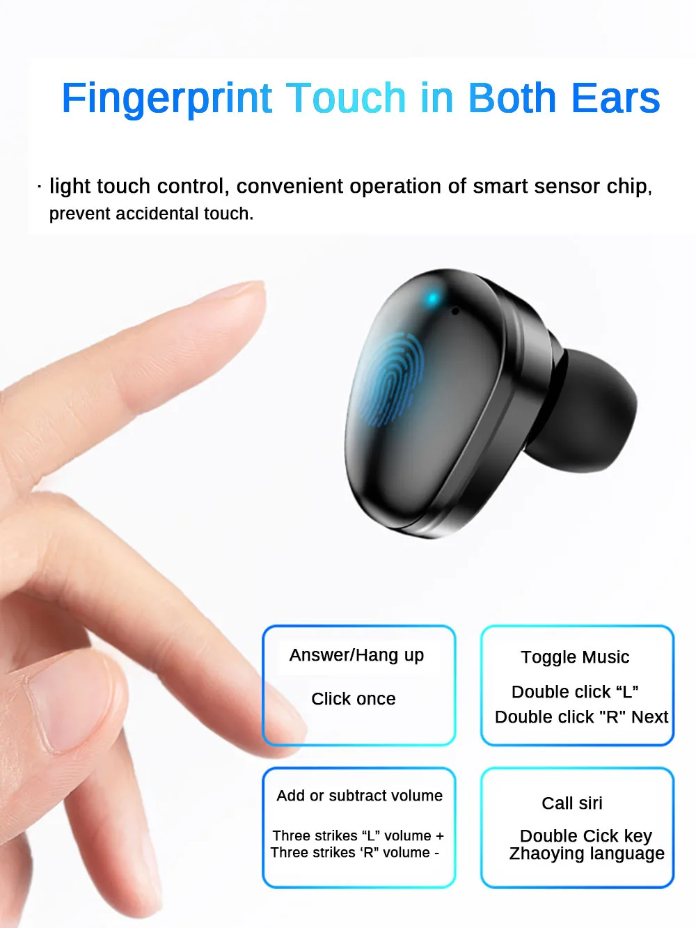 earbuds with fingerprint sensor