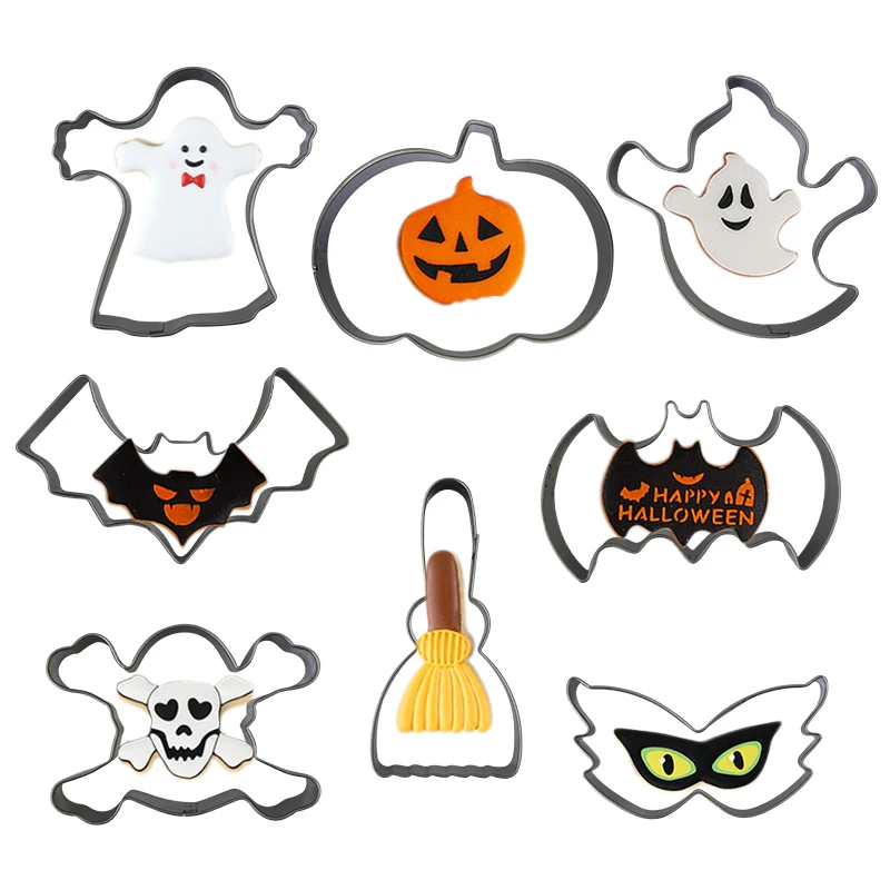 

Lfgb Standard Different Shapes DIY set gift Halloween theme stainless steel Biscuit cookie cutter Halloween, Metal