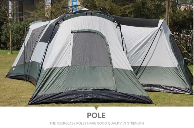 C01-CC004 Ultra light double layers and canvas fabric large rooms camping tent