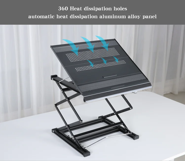 Converter Ergonomic Sit To Stand Desk Gas Spring Office Workstation Anti Fatigue Stand Up Down Desk Sit Stand Workstation