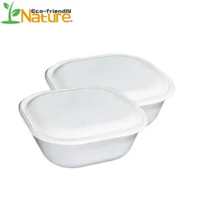 Image of Made in China Disposable Biodegradable Sugarcane Bagasse Pulp Food Bowl with Lid