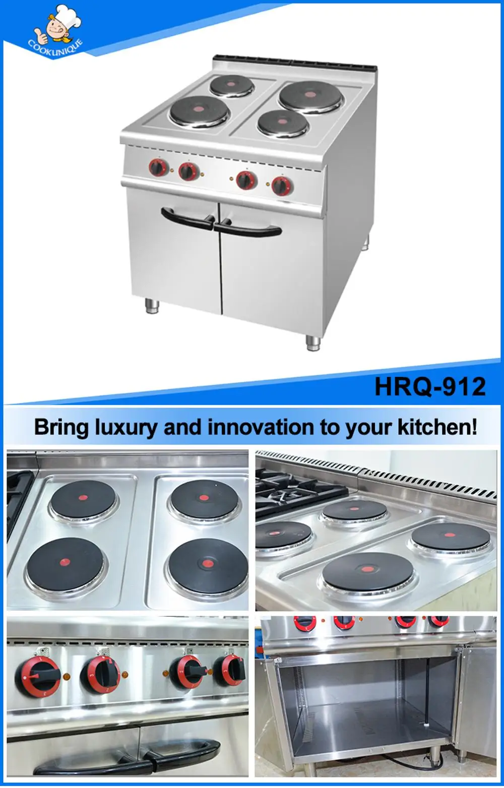 Hrq912/hrq712 Electric 4hot Plate Cooker With For Good Sell