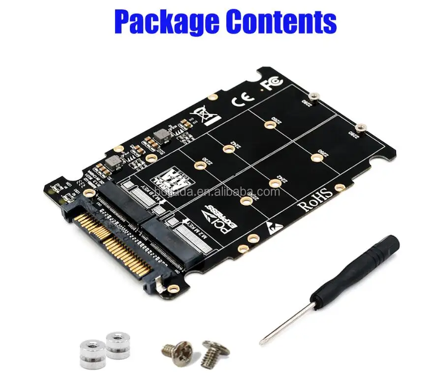 M.2 Ngff M-key Nvme B-key Sata Ssd Adapter To U.2 Sff-8639 Connector ...