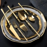 

Home Hotel Restaurant Golden Stainless Steel Wedding Cutlery Sets