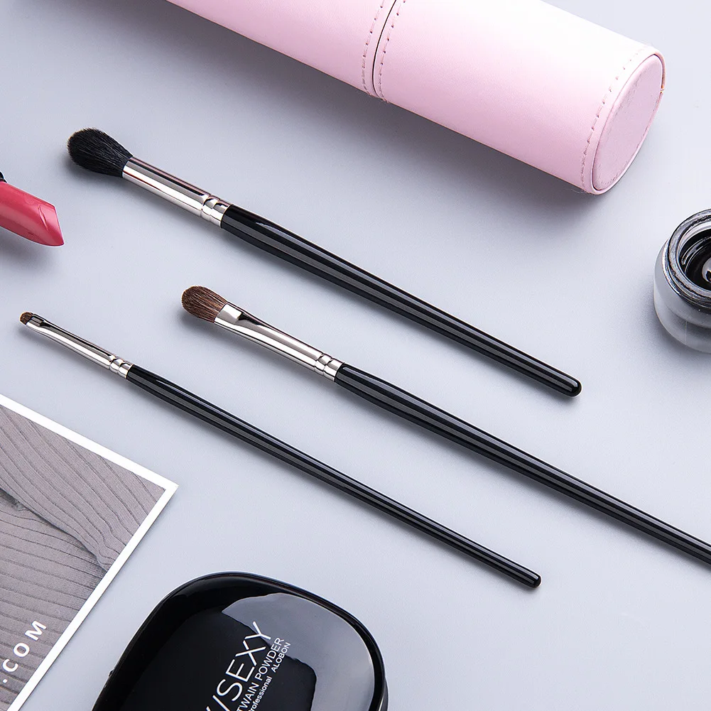 

2019 China Brushes Manufacturer 3pcs Wool Makeup Brush Set Private Label Eyeshadow Brushes