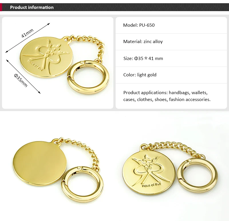 Metal Handbag Logo
