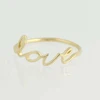Customized 14K Gold Wire Word Love Ring for Lovers