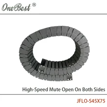 JFLO 1 Meter S45x75mm Drag Chain High-Speed Low Niose Open On Outside Type Towline High-Speed Sports Equipment Tanks Chain