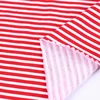 Red and white stripe 95%cotton 5%spandex printed jersey fabric for women garment