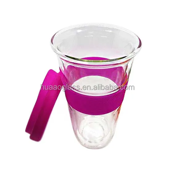 Buy Wholesale China Custom Silicone Sleeve Travel Reusable Keep Glass  Coffee Cup With Silicone Lid & Coffee Cup,glass Coffee Cup,silicone Coffee  Cup at USD 1.45