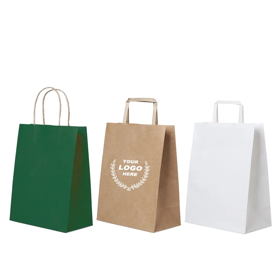 
Personalize LOGO Manufacturer Direct Kraft Presents Delivery Paper Wedding Gift Bags with Handle 