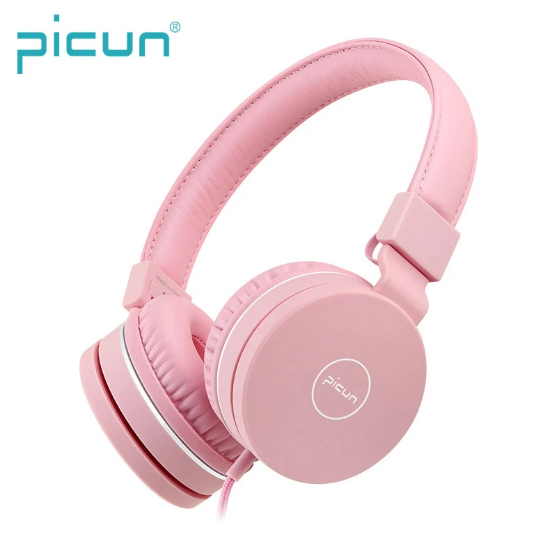 

Picun C30 On-ear Headband Foldable Volume Limit Hearing Protection Wired Headband Headphones Kids Headset, N/a